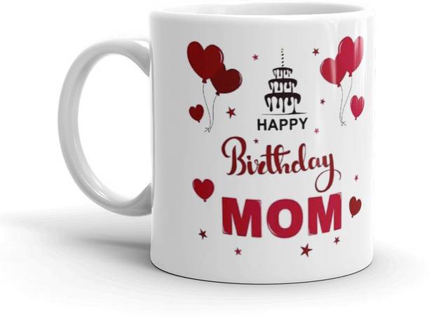 RMC Happy Birthday Mom Printed with Coaster Combo Gift for Mother, Mom, Mammy for Birthday Ceramic Coffee Mug