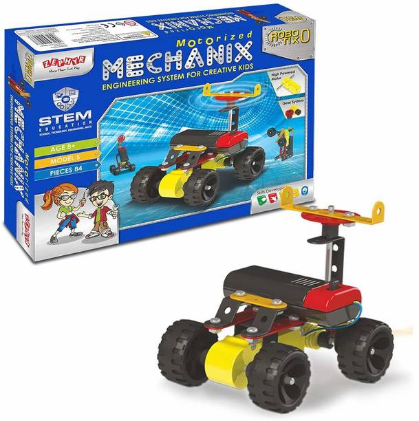MECHANIX DIY Stem and Steam Education Metal Construction Set (Motors & Gears) for Boys & Girls (Robotix - 0)