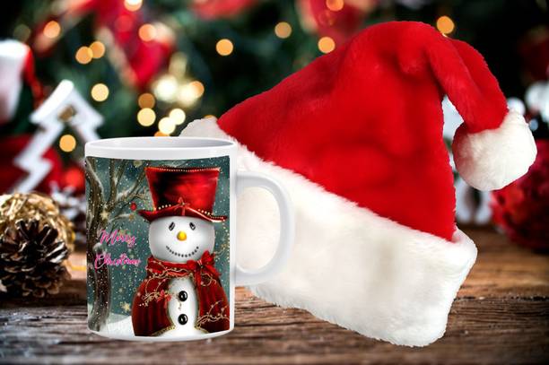 Flipkart SmartBuy Premium Quality Christmas Gift Mug And Santa Cap Combo Pack CHNo-1 Ceramic Gift Box
