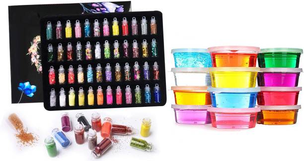 AncientKart Glitter & Sequins for slime Accessories Set...
