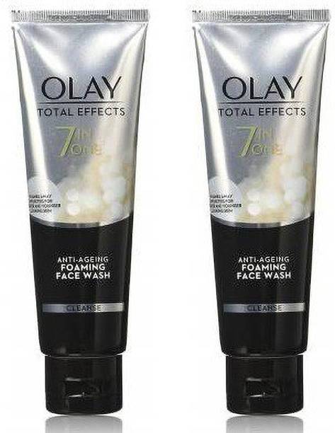 OLAY TOTAL EFFECTS 7 IN 1 ANTI AGEING FOAMING FACE WASH PACK OF 2 100 G Face Wash