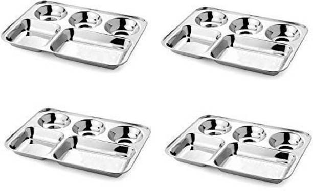 Redific Pack of 4 Stainless Steel Dinner Set