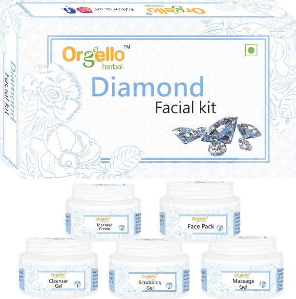 orgello Herbal Diamond Brightening Facial Kit (5 x 50 g...