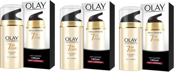 OLAY TOTAL EFFECTS 7 IN ONE ANTI AGEING CREAM 50 G PACK OF 3