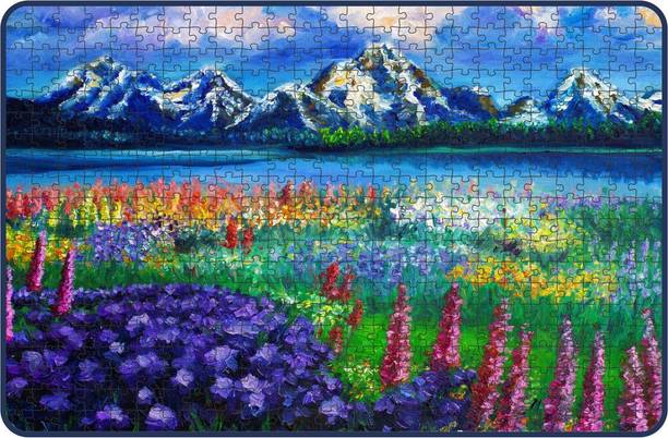 Webby Lavender Field Painting Jigsaw Puzzle, 500 pieces