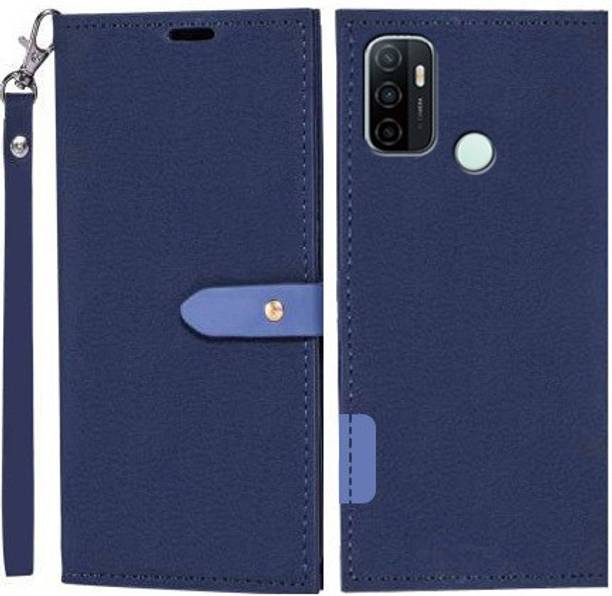 Krofty Flip Cover for OPPO A53, OPPO A33