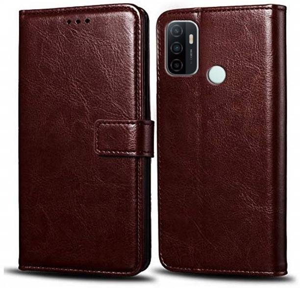 Krofty Flip Cover for OPPO A53, OPPO A33