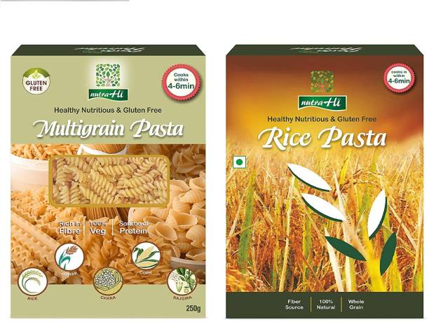 NutraHi Multigrain Gluten free pasta + Rice Gluten free pasta - 250g Each (Combo) Pasta