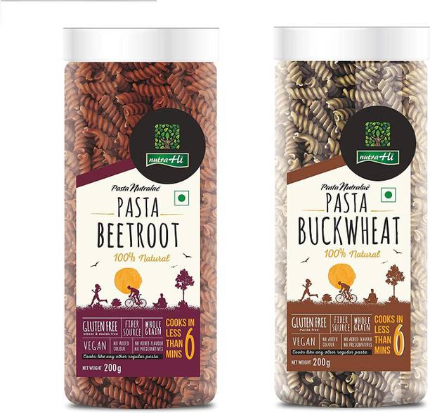 NutraHi Beetroot Gluten free pasta + Buckwheat Gluten free pasta (Combo) Pasta