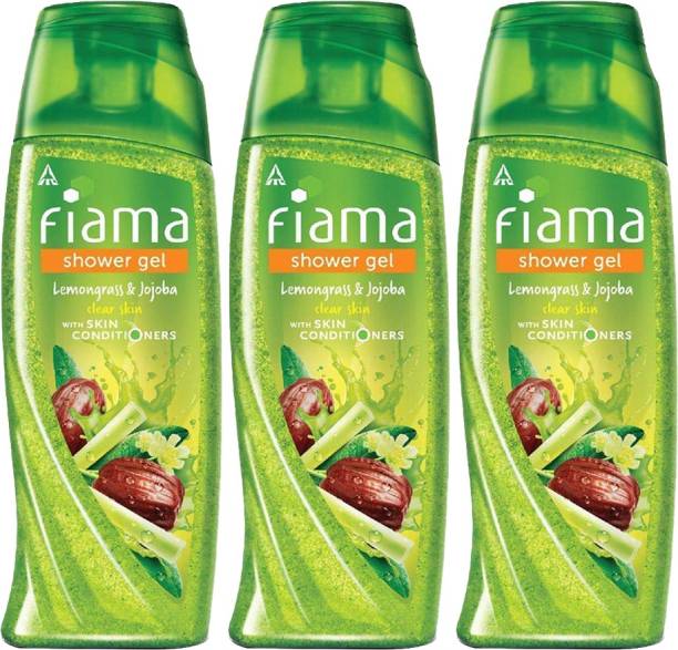 FIAMA Shower Gel Lemongrass & Jojoba Pack of 3