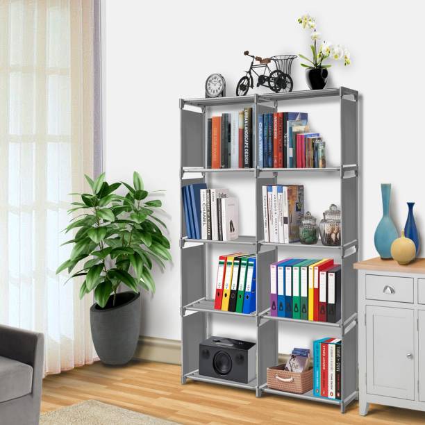 thos 10 Layer Simple Bookshelf/Multipurpose Rack/Children Bookcases/File Rack for Office/Storage Organizer/Cabinet Shelves for Bedroom Office Living Room Metal Open Book Shelf