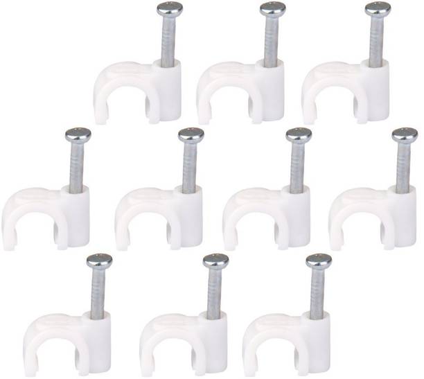 SAIFPRO Circle Cable Clip/ Wire Fastener ( 8 mm 200 pc ) Cable Protector