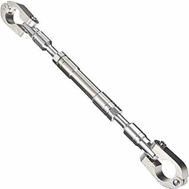 MOTO XSPEED Universal Adjustable Motorcycle Handlebar/Handle Rod Cross Bar (SILVER ) Clip-on Handle Bar