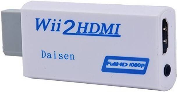 microware  TV-out Cable Wii to HDMI 720P / 1080P HD Output Upscaling Converter - Supports All Wii Display Modes, HDMI Upscale (White)