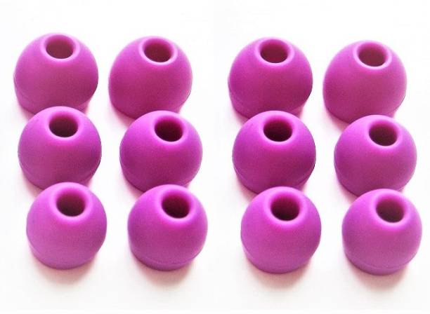 Kuhu Creations Silicon Earbud Purple (Size-M) In The Ear Headphone Cushion (Pack of 12) In The Ear Headphone Cushion