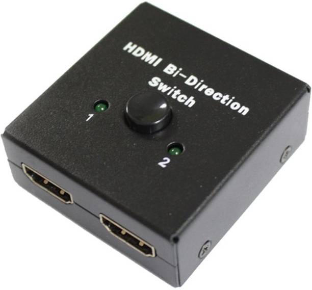 microware  TV-out Cable 2 Port Bi-Direction HDMI Switch 2 in 1 Out or HDMI Splitter 1 in 2 Out, Best AB Switch Supports HDMI 2.0, 4K Ultra HD, 1080P, 3D