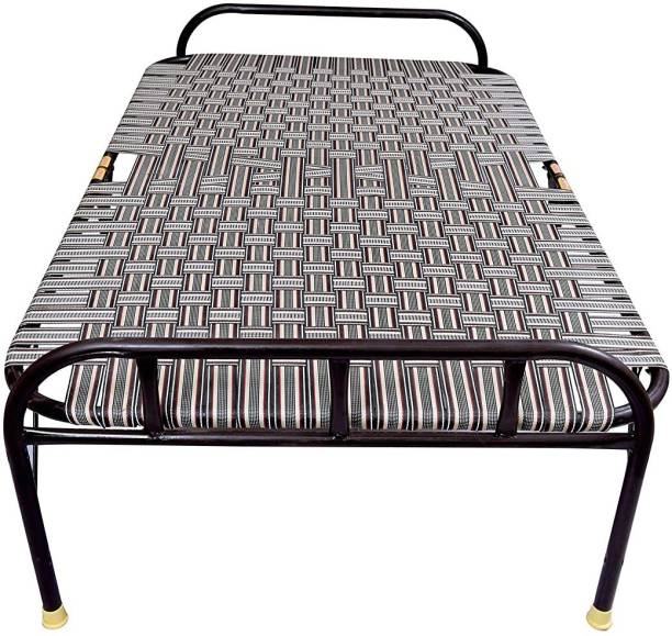 COMFORT Creation Shree Ganesh Online Comfort Single Folding With Super Deluxe Quality 2 In 1 Niwar With Free Extras Shoe Base Given Inside Package Used For Sleeping And Indoor-Outdoor Purpose Metal Queen Bed Metal Single Bed
