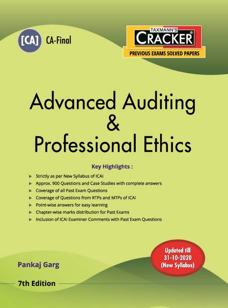 Taxmann's CRACKER–Advanced Auditing & Professional Ethics I CA Final–New Syllabus | Updated till 31-10-2020 |7th Edition | December 2020