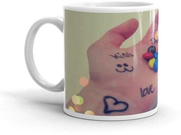 Luvkushcart valentine day special KISS DREAM LOVE valentine day special Ceramic Coffee Mug