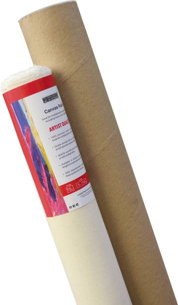 Pragati Systems 'Artist' Series 10 Oz Canvas Roll 16 Inch x 5 Meter Polycotton Medium Grain Canvas Roll (Set of 1)