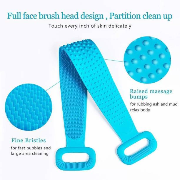 FIREPROXY Silicone Body Back Scrubber, Double Side Bathing Brush for Skin