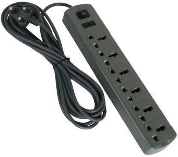 Yuvex omega extension board with 6 socket plus 1 switch 1 led (grey) 6  Socket Extension Boards