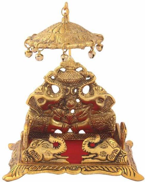 UAPAN Krisna Laddu Gopal Sihasan, Singhasan Temple Aluminium Pooja Chowki