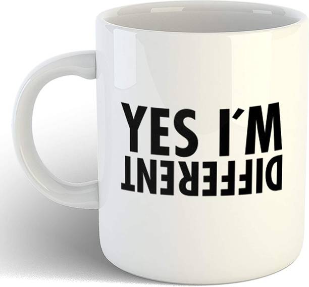 JAIPURART Yes Im Different Quotes Printed Coffee 11oz Tea Cup | Inspirationals | Motivationals Ceramic Coffee Mug