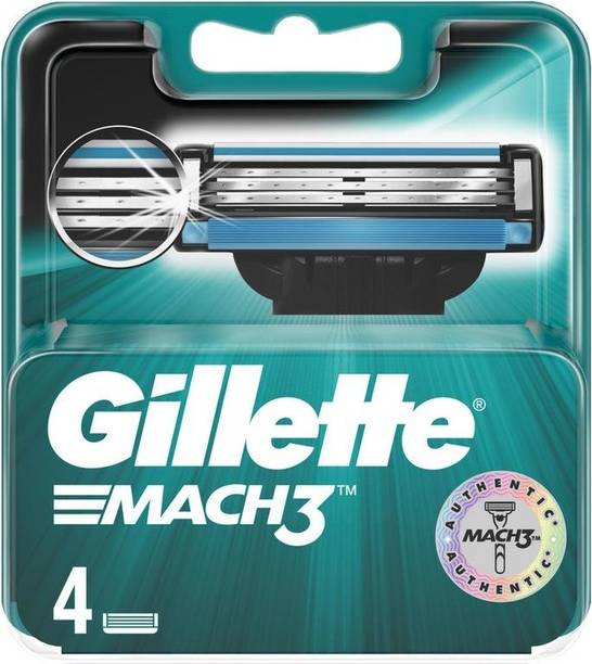 Gillette Mach3 Manual Shaving Razor Blade 4's Cartridges