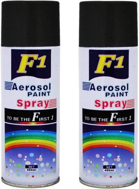 F1 Aerosol 2 pc combo Black Spray Paint 450 ml