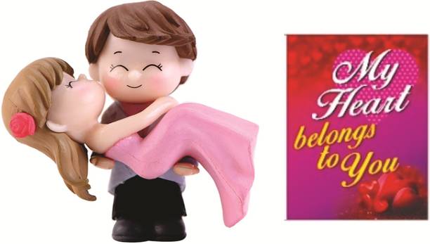 Chocozone Couple Hug Resin Showpiece Couple Miniatures Romantic Gifts for Girlfriend डेकोरेटिव शोपीस  -  5.5 cm