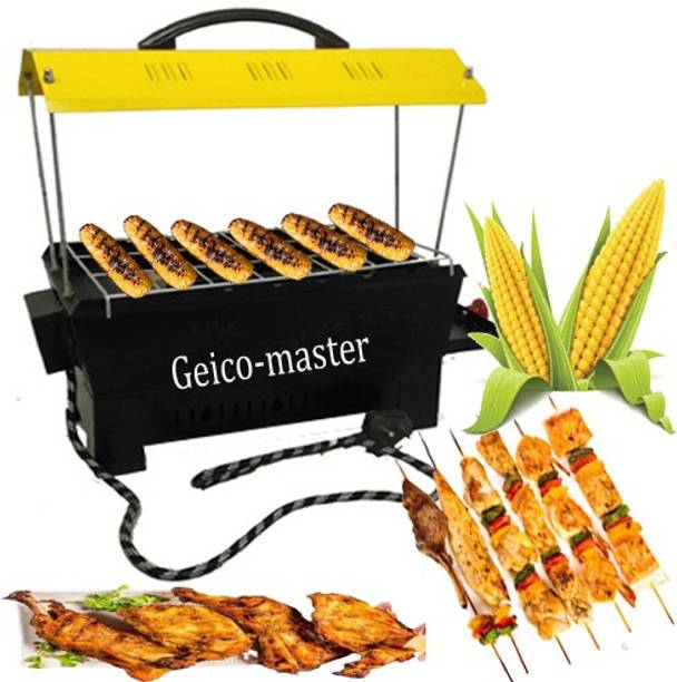 Geico master Electric & Non Electric Barbeque Grill Tandoori Maker For Home Use with Extra Accessories (Yellow) Electric Grill (Big) Electric Tandoor