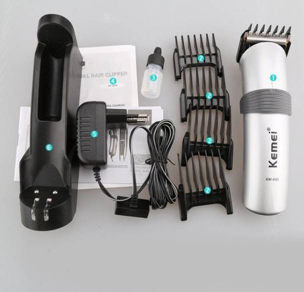 Kemei KM-609 Professional Rechargeable Hair Clipper Trimmer 60 min  Runtime 4 Length Settings