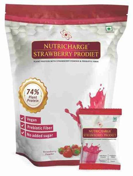 Nutricharge Strawberry Prodiet With( Prebiotic Fibre) Plant Protein No Added Sugar Plant-Based Protein