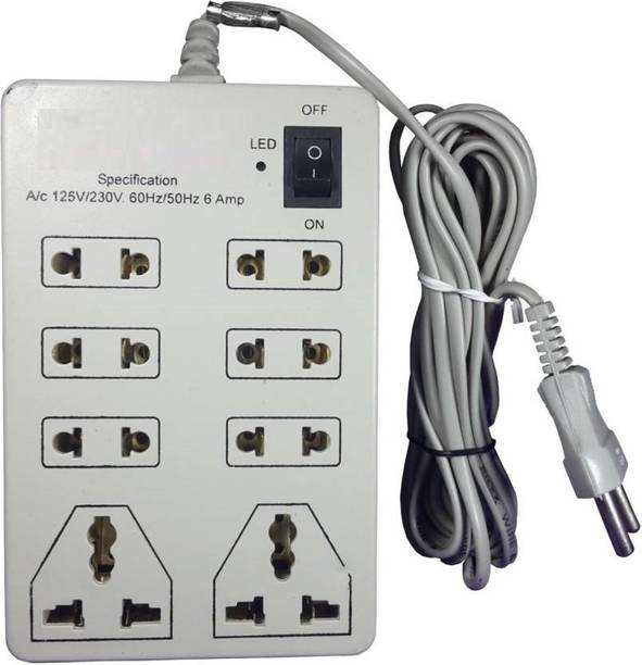 Vylo 8 In 1 Mini Strip(2.0 Meter Cord length) 8  Socket Extension Boards
