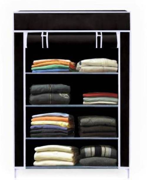 SANAMSTORE multipurpose rack shelf PVC Collapsible Wardrobe