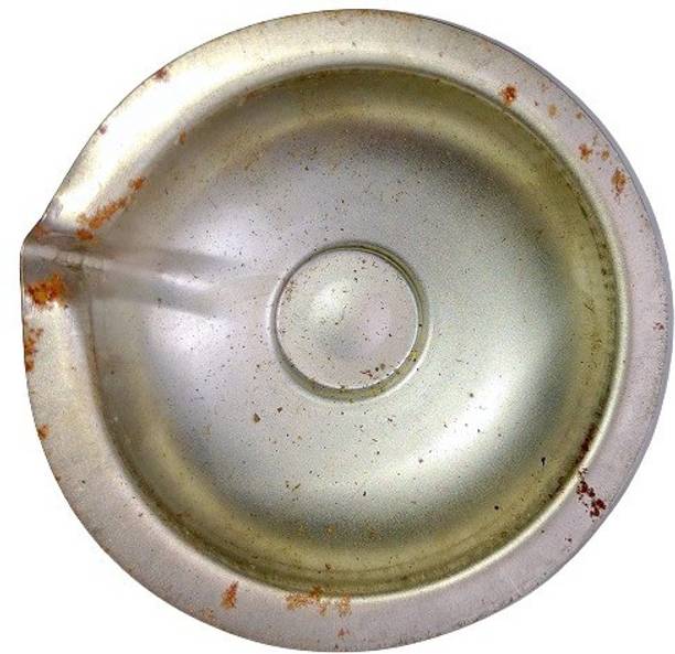 DEVAMA THE DIVINE Iron Deepak in Silver Color for Shani Dev Puja with wicks set Iron Table Diya