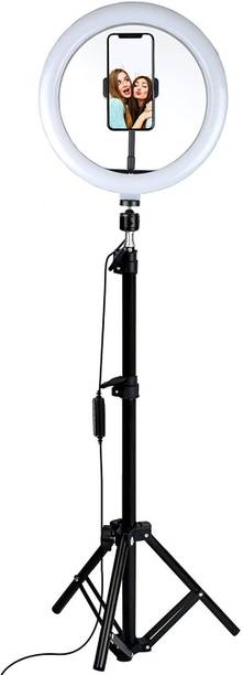 Wrapo Ring Light with Tripod Stand and Phone Holder, 10 INCH Selfie Light with Light Ring Perfect for Video Recording, Live Streaming, Makeup, Selfie, Compatible with iPhone Android Phone Ring Flash