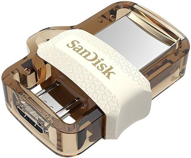 SanDisk SDDD3-032G-I35GW 32 GB OTG Drive Compatible with Desktop Computer, Mobile, Tablet, Laptop USB 3.0 Plastic Case