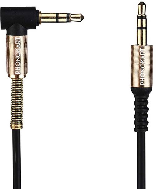 PHONOKART I sound-2 Aux Audio Cable, 1 Meter - Black 1 m TPE AUX Cable