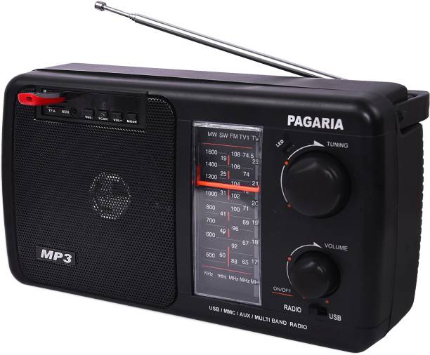 PAGARIA 5 Band Rechargeable USB, AUX Model CRETA with Bluetooth FM Radio