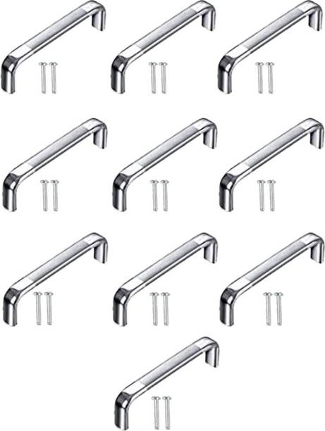 Sun Shield Wardrobe | Door Handle Oval D with Screw (4 Inch, Chrome Finish) Stainless Steel Cabinet/Drawer Handle