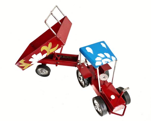 GARCIA Metal Tractor Toys Farm Tractor with Trolley for Kids