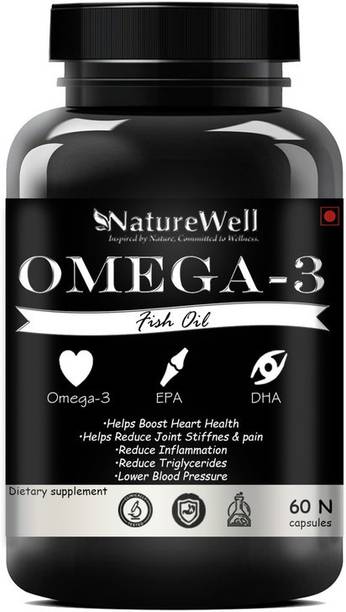 Naturewell Premium Fish Oil (Triple Strength) With 1000Mg Omega 3 ( 400Mg Dha) (Silver)