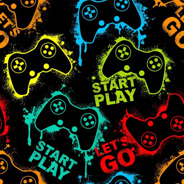 DWELLSINDIA Gaming Multicolor Wallpaper