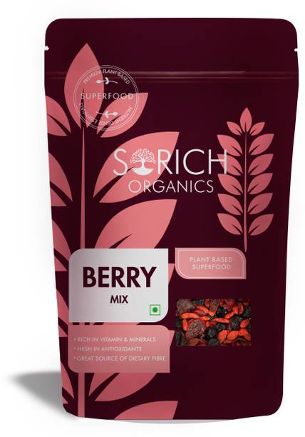 Sorich Organics Berry Mix-400GM-Mixed Berries|Dried-Strawbery|Blueberry|Cranberry|Goji Berries. Assorted Fruit