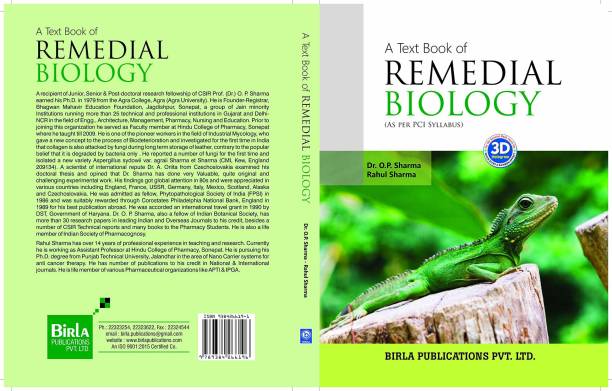Birla A Text Book Of Remedial Biology (As per PCI Syllabus)