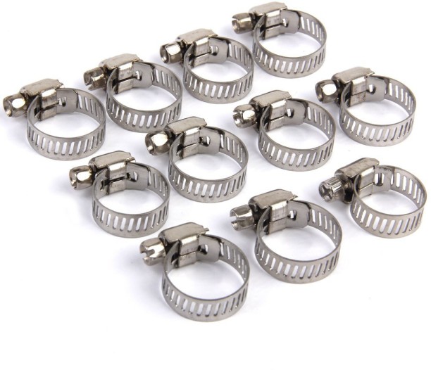 Stainless Steel Hose Clips Fuel Worm 1/5/10pcs Pipe Clamps Genuine Jubilee 