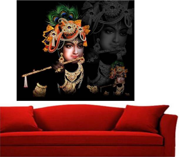 PRIME HOME DECOR 60 cm beautiful radha krishna penting wallpaper/poster (pvc vinyl multicolor) Self Adhesive Sticker