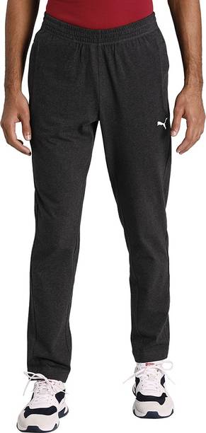 Men Zippered Jersey Pants Men Solid Grey Track Pants